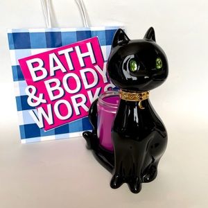 NWT Bath & Body Works Black Cat Single Wick Candle Holder